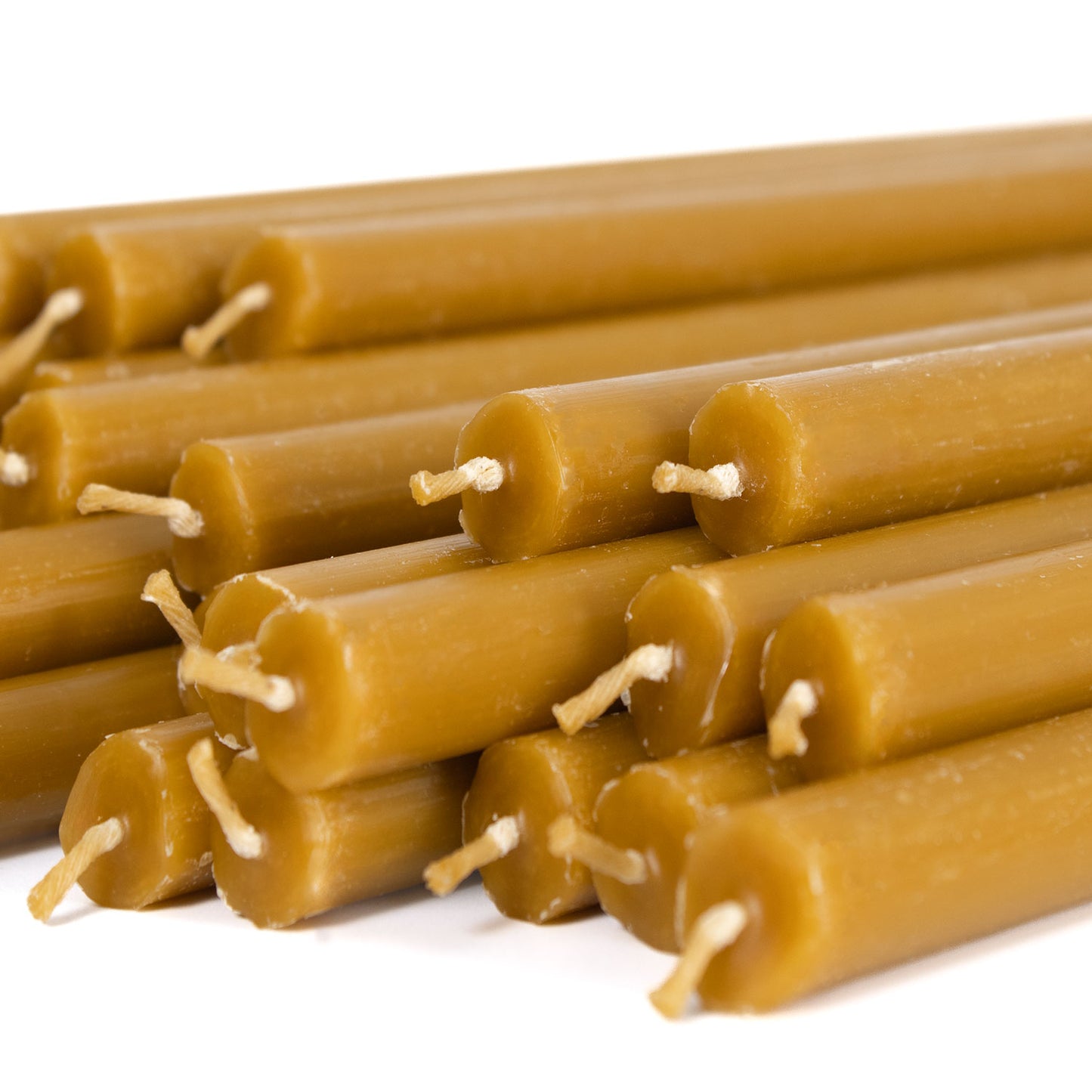 18 Stück- 1 Kg Natürliche Bienenwachskerzen – 39 cm, Ø 15 mm, Brenndauer 4 Stunden