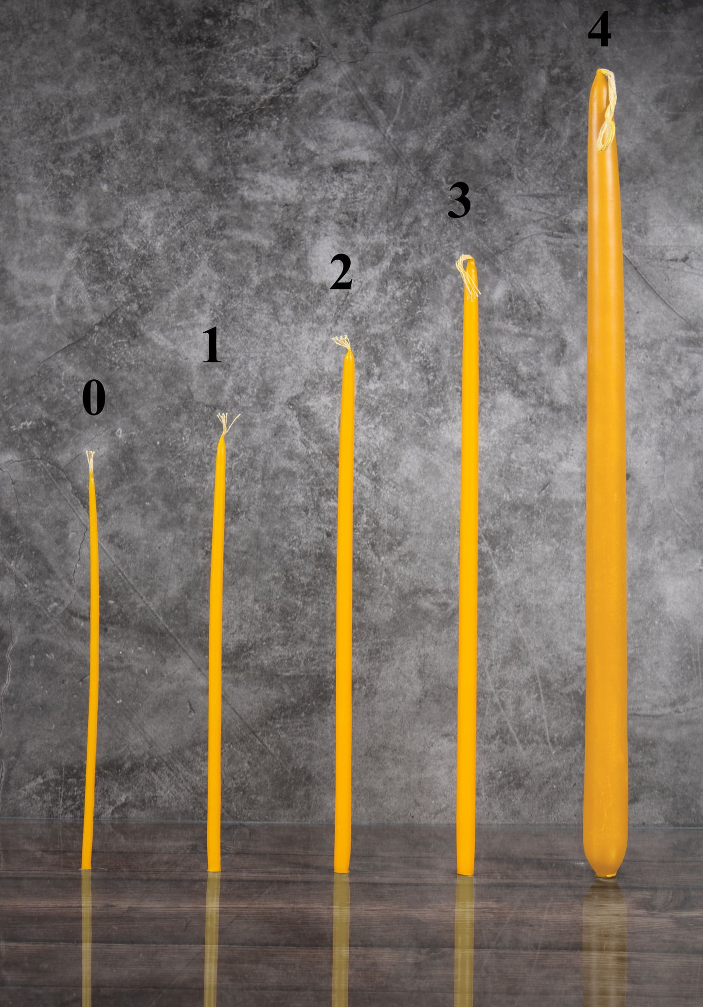 Griechische Bienenwachskerzen Nr. 2 – 28 cm | Handgefertigt | Rauchfrei I 1 Kg (ca 84 Stk)