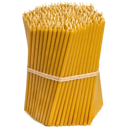 Yellow beeswax candles – 1 kg, various sizes of your choice