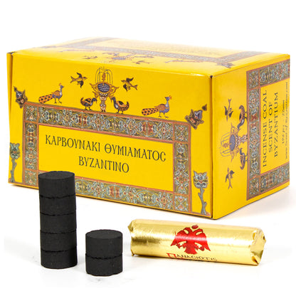 Greek smoking charcoal, quick-igniting I ecological &amp; smokeless I 22 mm, 27 mm, 35 mm, 40 mm