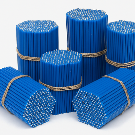 Blue beeswax candles – 1 kg