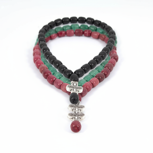 Greek prayer beads made from natural incense – available in red, green and black