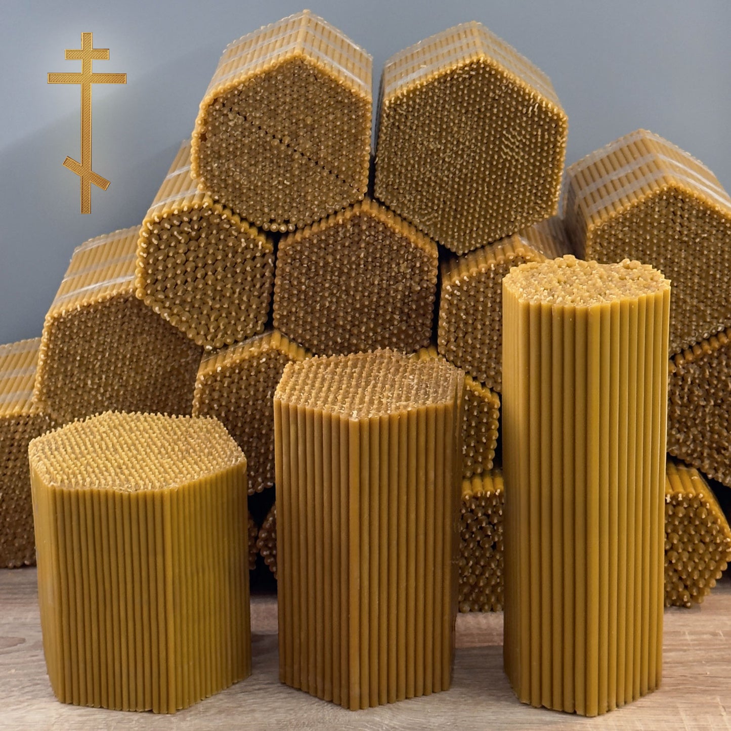 Yellow paraffin candles – 1 kg, various sizes to choose from