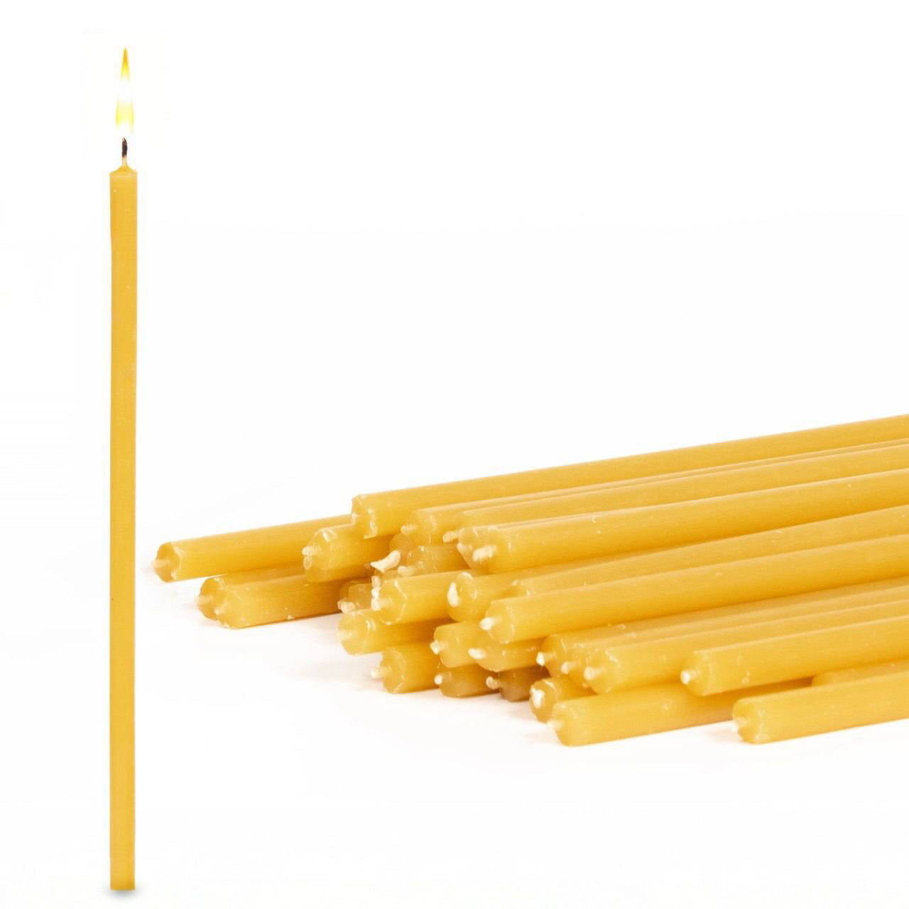 Yellow beeswax candles – 1 kg, various sizes of your choice