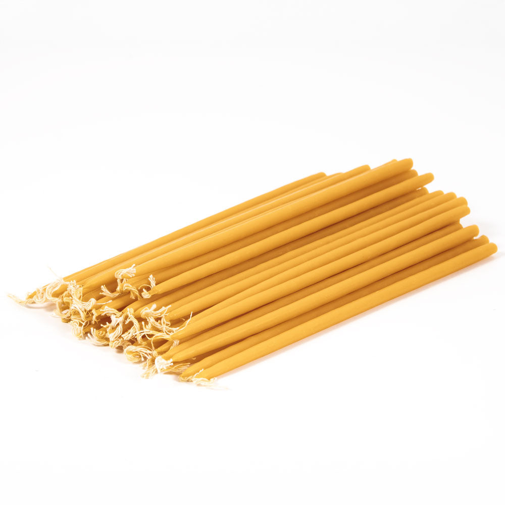 Griechische Bienenwachskerzen Nr. 0 - 22 cm | Handgefertigt | Rauchfrei I 1 Kg (ca. 280 Stk)