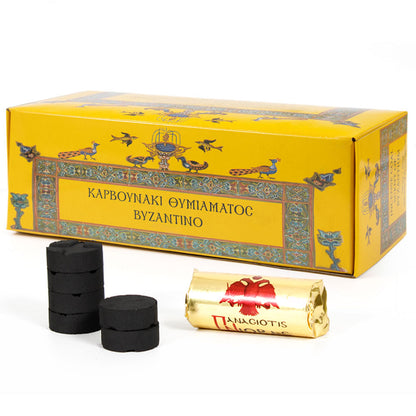 Greek smoking charcoal, quick-igniting I ecological &amp; smokeless I 22 mm, 27 mm, 35 mm, 40 mm
